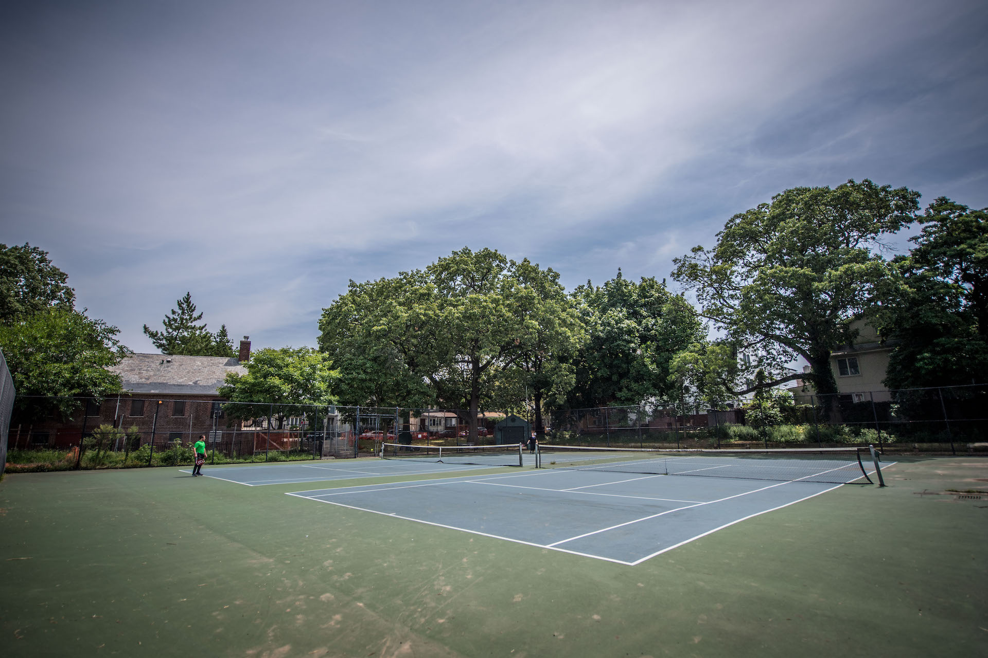 Two tennis players at The Vitagraph in Brooklyn face off in competition